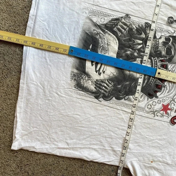 DOM Y2K Joker Shirt Unsex 3XL Short Sleeve Candy Skull Day of the Dead Queen - Picture 2 of 7